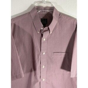 Jos A Banks Men’s Large Traveler Classic Tartan Red Button Down Cotton Shirt